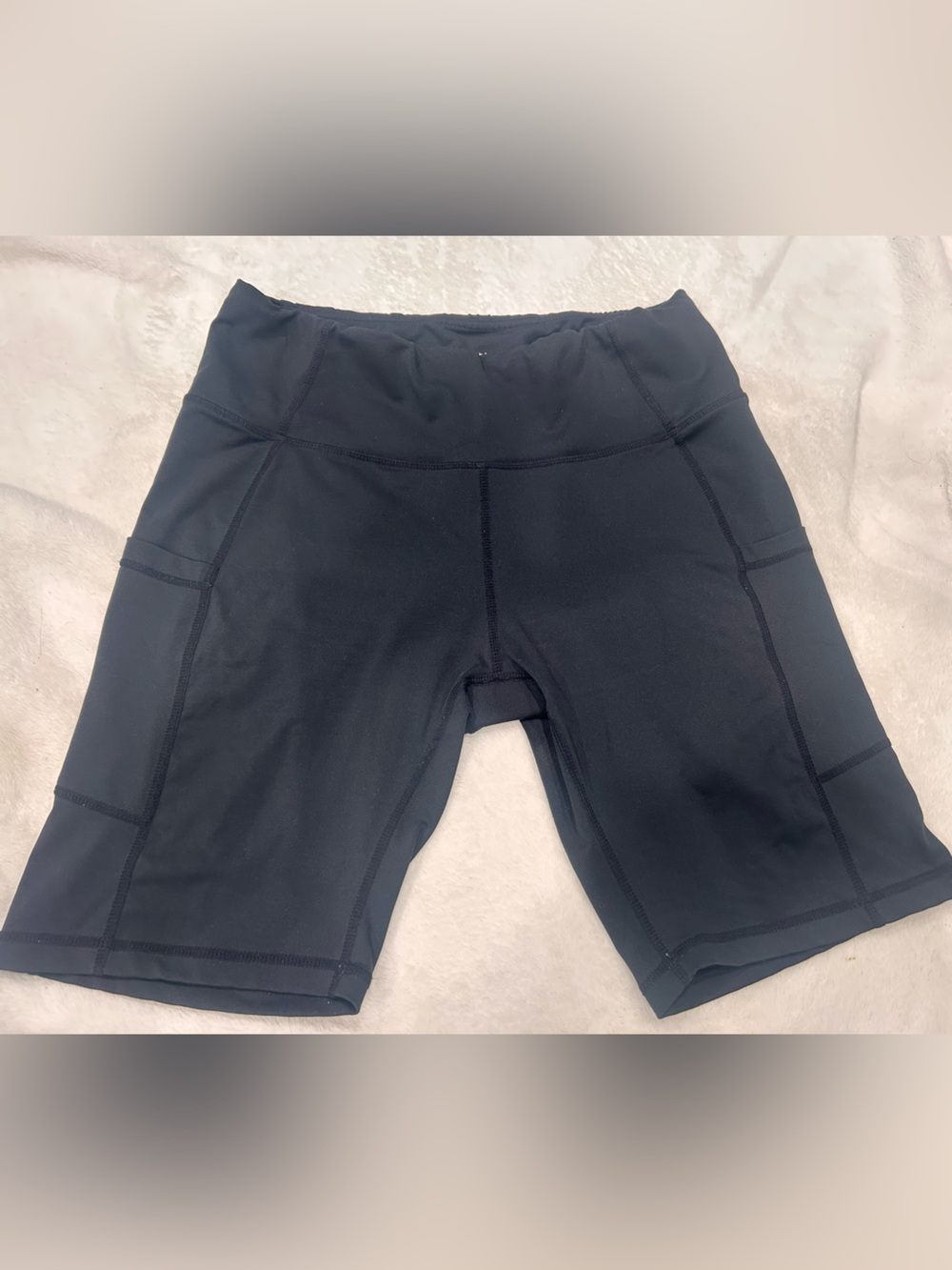 Baleaf Black High-Rise Bike Shorts with Flatlock Seams (no padding)